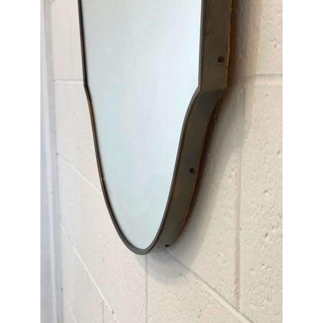 Mirror in Brass in the style of Gio Ponti, 1950s For Sale - Image 4 of 11