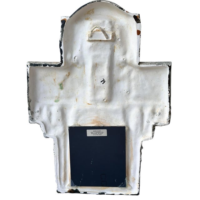 Ivory 1990s Marc Sijan Italian Baroque-Style Sculptural Cherub Wall Mirror, 19.5” For Sale - Image 8 of 9