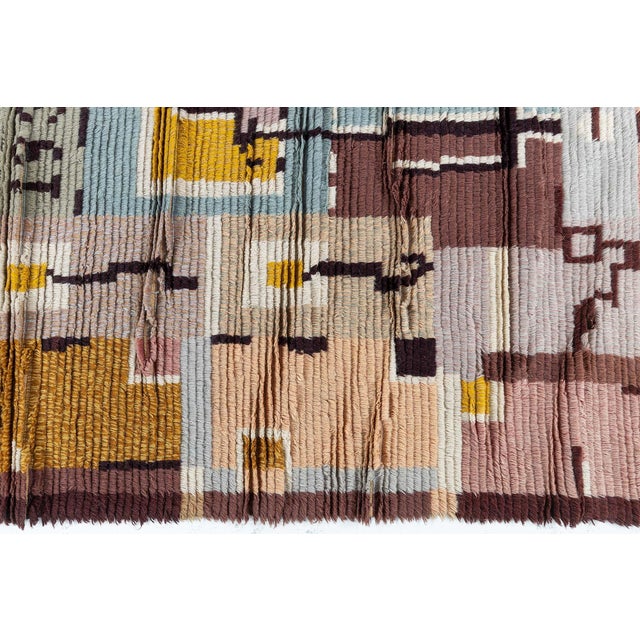 Swedish Rya Rug by Laila Karttunen Doris Leslie Blau Collection For Sale - Image 4 of 10