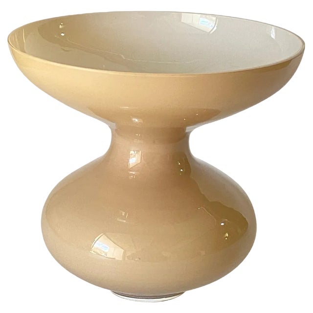 Handmade Opaline Vase in Brown, Italy, 1970 For Sale