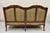 Brown Vintage French Country Louis XV Carved Walnut Cheetah Print Wingback Sofa Settee For Sale - Image 8 of 12