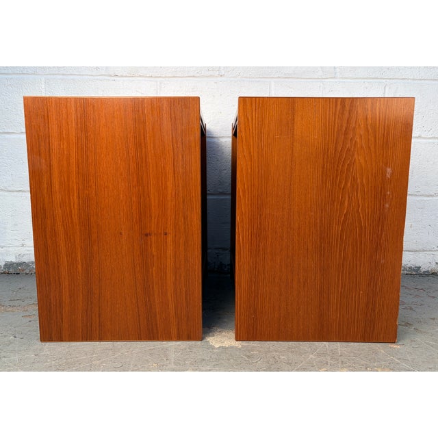 Wood Mid 20th Century Danish Modern Teak Nightstands, A Pair For Sale - Image 7 of 14