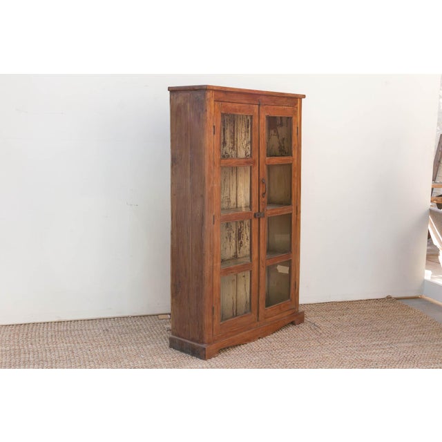 Vintage Colonial Scholar's Vitrine Teak Bookcase For Sale - Image 4 of 7