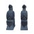 Chinese Chinese Pair Black Gray Stone Fengshui Elephant Drum Statues For Sale - Image 3 of 9