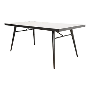 Paul McCobb Planner Group Black Lacquered Extension Dining Table, Newly Refinished