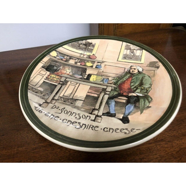 Large Dr Johnson Cheshire Cheese Wall Plate from Royal Doulton For Sale - Image 3 of 6