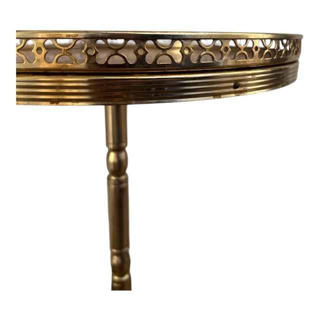 1950s Small Brass Italian Side Table For Sale - Image 4 of 7