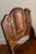 Antique Carved Wood and Leather Chair For Sale - Image 4 of 7