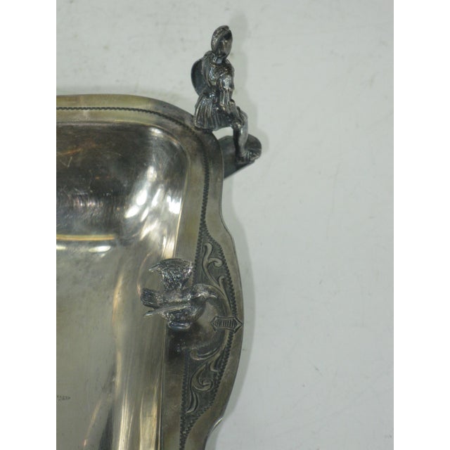 Silver-Plated Cake Basket With Soldiers & Hunt Motifs Wilcox Silverplate Co., Late 19th Century For Sale - Image 11 of 18