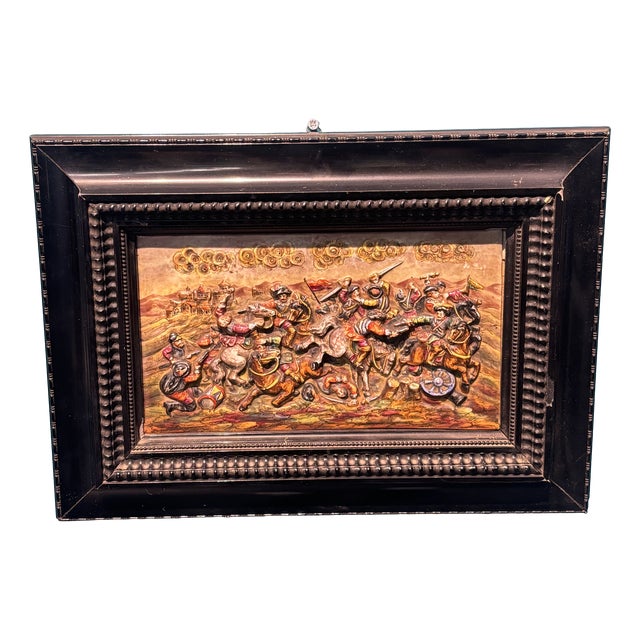 Antique Capodimonte Ceramic Plaque, Naples, 1800 For Sale