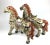 Chinese Vintage Chinese Porcelain Golden Horses - a Pair For Sale - Image 3 of 13