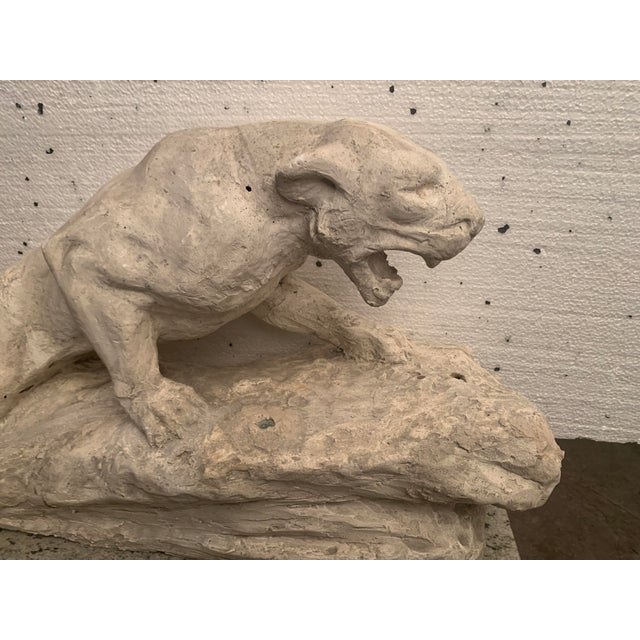 Sculpture Materials 20th Century Study for a Sculpted Plaster Proof of the Lioness Roaring by Balleux For Sale - Image 7 of 9