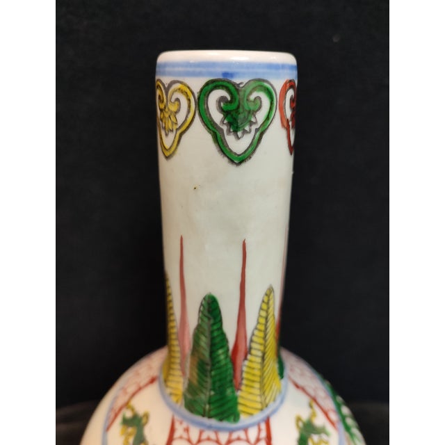 Ceramic Chinese Ceramic Vase Jiajing Marked Famille Verte Doucai Porcelain Bell‑shaped Zun Vase Hand Painted Playing Children Pattern For Sale - Image 7 of 11