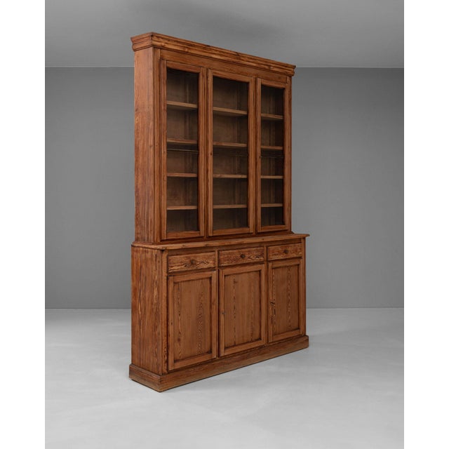 19th Century France Brown Wood Display Cabinet For Sale - Image 9 of 11