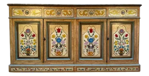 Louis Philippe Sideboard in Painted Wood and Faux Marble