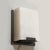 Metal Pair of Modernist Alabaster & Oil-Rubbed Bronze Wall Sconces For Sale - Image 7 of 18