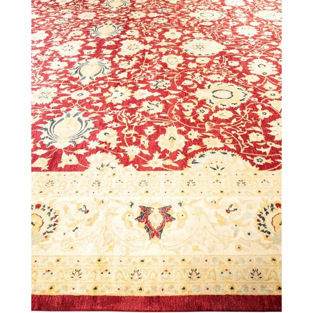 Solo Rugs Mogul, One-of-a-Kind Hand-Knotted Area Rug in Re, 12' 2" x 15' 4" For Sale - Image 4 of 8