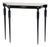 Mid-20th Century Black Console Table with White Stone Top, Italy For Sale
