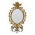 Polished Brass Lion Head 3 Arm Candelabra With Mirror For Sale