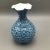 1960s Vintage Ottoman Style Persian Enamel Floral Mouth Vase Blue Gold and White Enamel Over Metal Body With Artist Mark For Sale - Image 5 of 13