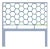 Honeycomb Headboard Queen - Blue For Sale