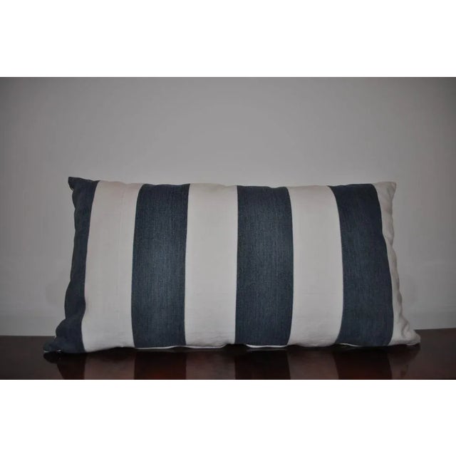 1980s Vintage Striped Cushions, Set of 2 For Sale - Image 5 of 7