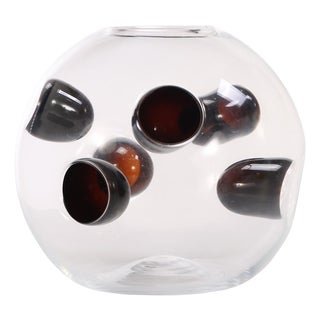 1980s Rare Murano Glass Vase by Vistosi For Sale