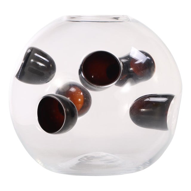 1980s Rare Murano Glass Vase by Vistosi For Sale