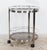 Silver Mid 20th Century European Nickeled Steel Round Tinted Glass Bar Cart For Sale - Image 8 of 9