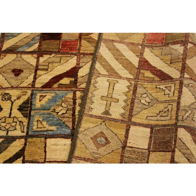 Textile 1990s Contemporary Gabbeh Brown/Green Wool Area Rug -3'11 X 5'7 For Sale - Image 7 of 8