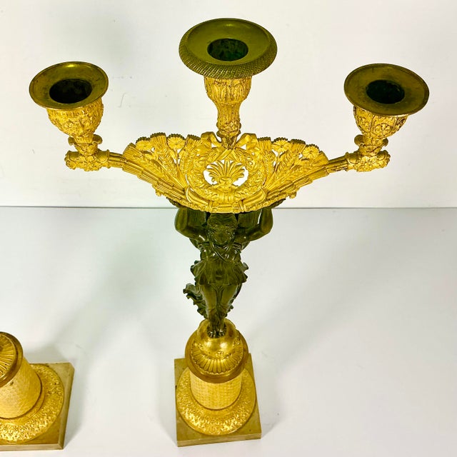 Early 19th C. Antique French Empire Pierre-Philippe Thomire Winged Nike Victory Candelabras - A Pair, Attributed For Sale - Image 17 of 18