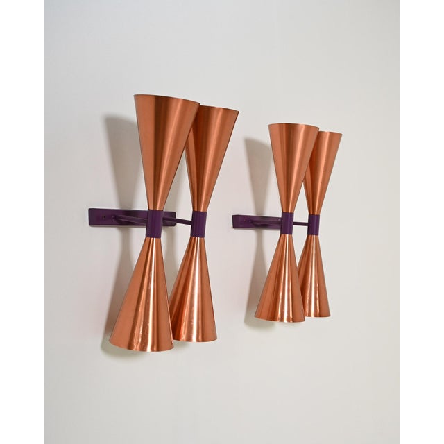 Model S-2021 Copper Wall Lamps by Hans-Agne Jakobsson, 1960s, Set of 2 For Sale - Image 6 of 14