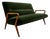 Giuseppe Scapinelli Sculptural Sofa in Solid Caviúna & Deep Evergreen Italian Mohair Velvet, Brazil, 1950s For Sale