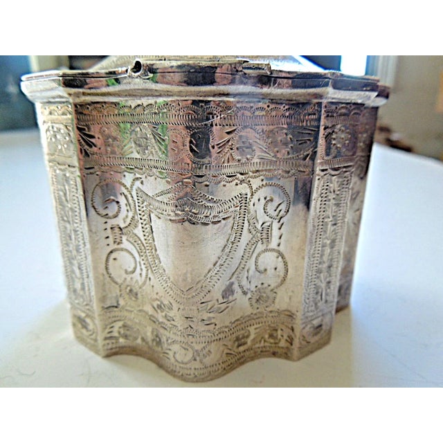 Rare 1875 Black Starr & Frost Sterling Silver Tea Caddy Pineapple Finial No Mono For Sale - Image 4 of 10