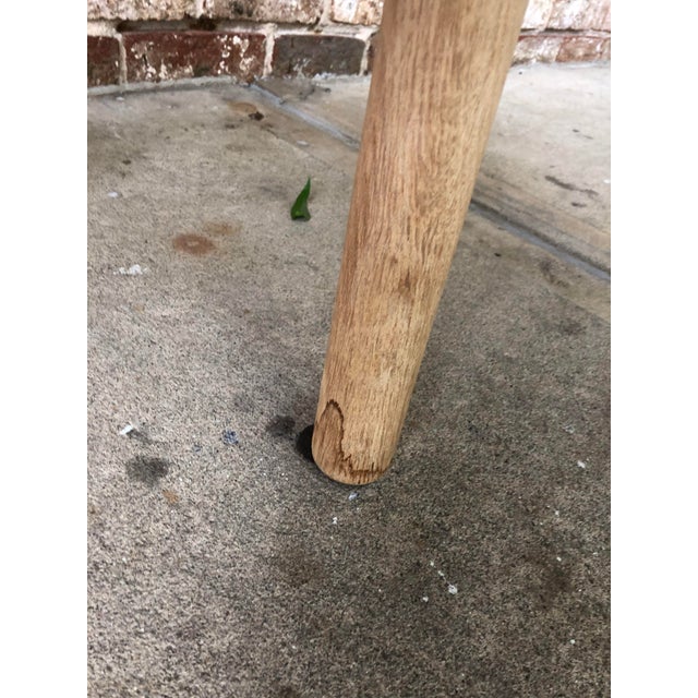 Mid 20th Century Vintage French Mid-Century Modern Guillerme Et Chambron Wood Upholstered Arm Chair For Sale - Image 10 of 12