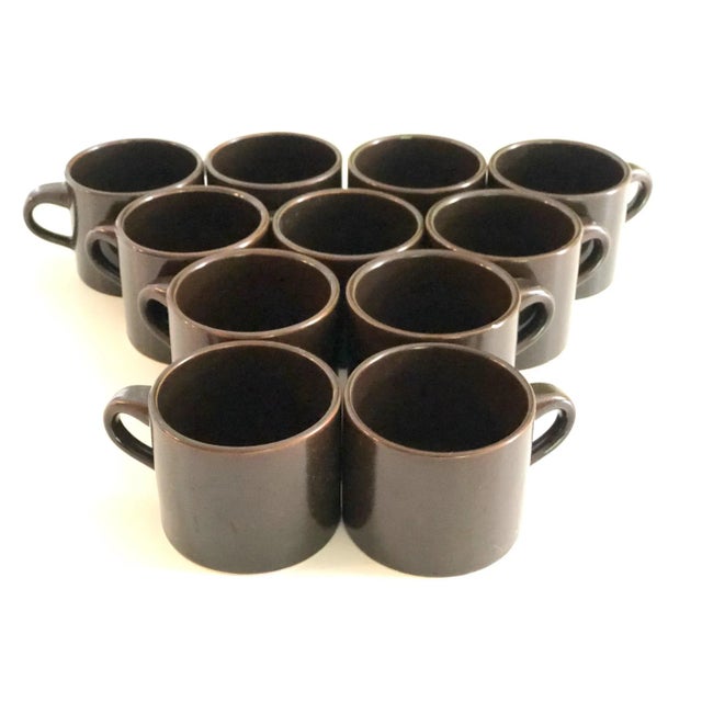 Mid 20th Century Vintage Rosenthal Studio Line Stoneware Brown Mugs Kaari- Set of 11 For Sale - Image 5 of 5