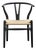 Four Hands Grass Roots Collection Solid Teak Wishbone Back Dining Arm Chair W. Rush Seat For Sale