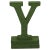 Green Vintage Letter "Y" For Sale