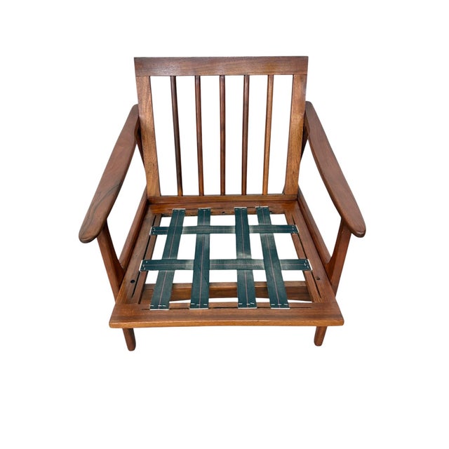 Brown Mid-Century Modern Walnut Arm Chairs - Set of 2 - Refinished! For Sale - Image 8 of 8