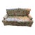 Mid 20 Th C Vintage Floral Chintz Loveseat Sofa Blue Orange For Sale