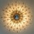 Oscar Torlasco Crystal and Gilded Brass Ceiling Light by Oscar Torlasco for Stilkronen, 1970s For Sale - Image 4 of 11