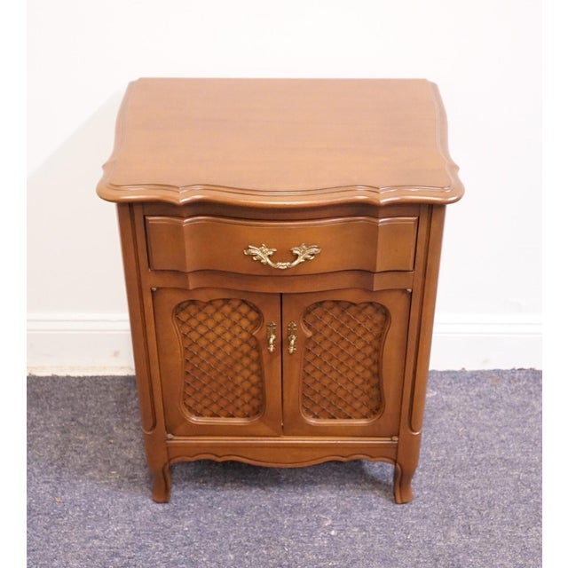 French Provincial Link Taylor Solid Hard Rock Maple Country French Provincial 22" Cabinet Nightstand For Sale - Image 3 of 13
