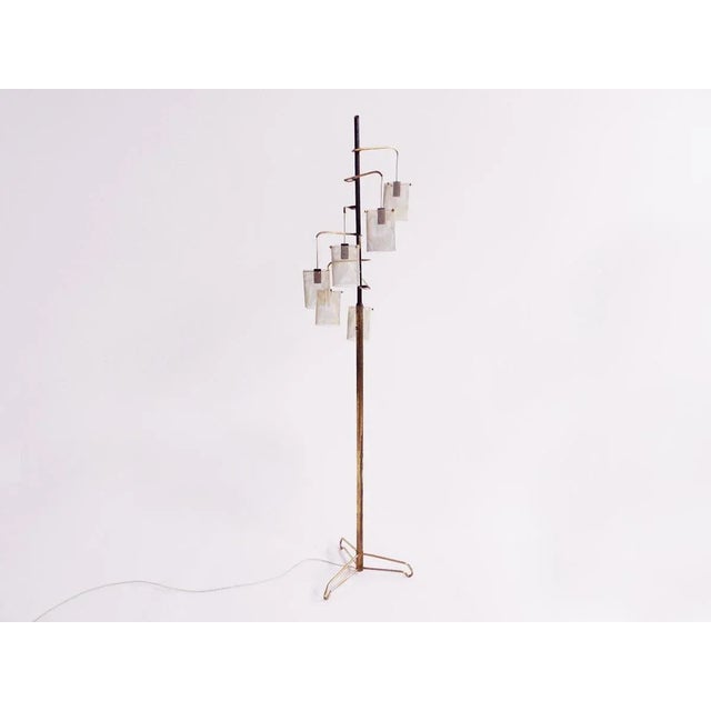 Cream Italian Floor Lamp from Stilnovo, 1950s For Sale - Image 8 of 8