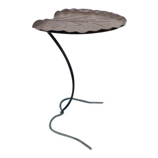 1950s Salterini Leaf Lily Pad Side Table For Sale