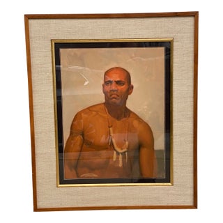 Stefan Shapona Figural Oil on Board For Sale
