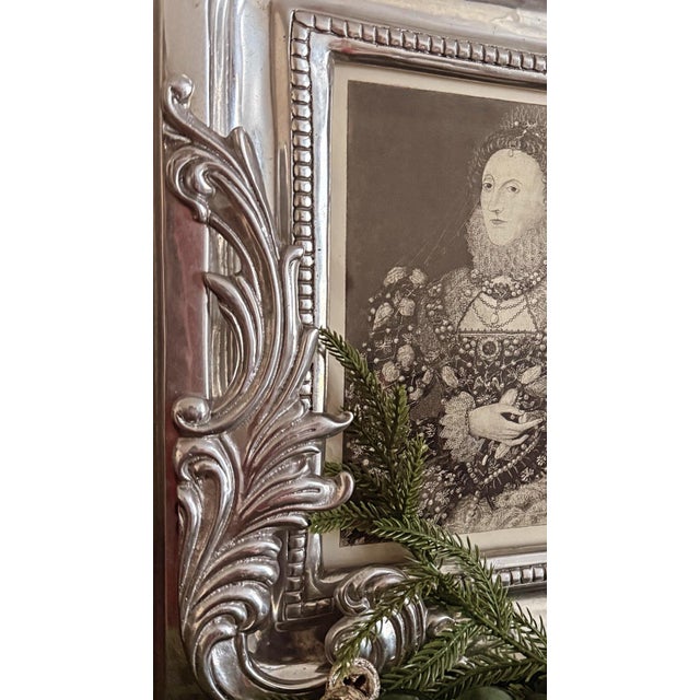 Baroque 1990s Large Pewter Picture Frame. For Sale - Image 3 of 10