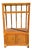 Vintage Boho Chic Brown 3 Tier Rattan Etagere For Sale