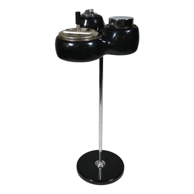 Space Age Standing Ashtray in Plastic and Metal, 1970s For Sale