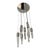 Modern Et2 Quartz E31247-20pc — Set of 10 Clear Beveled Crystal Led Pendants For Sale