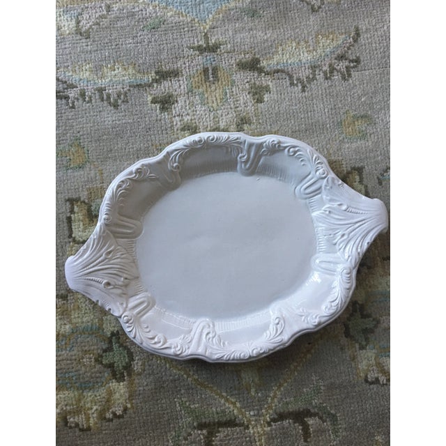Large English Ironstone Serving Dish With Flora Naturalist Design For Sale - Image 12 of 12